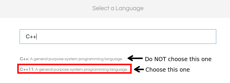 Language selection